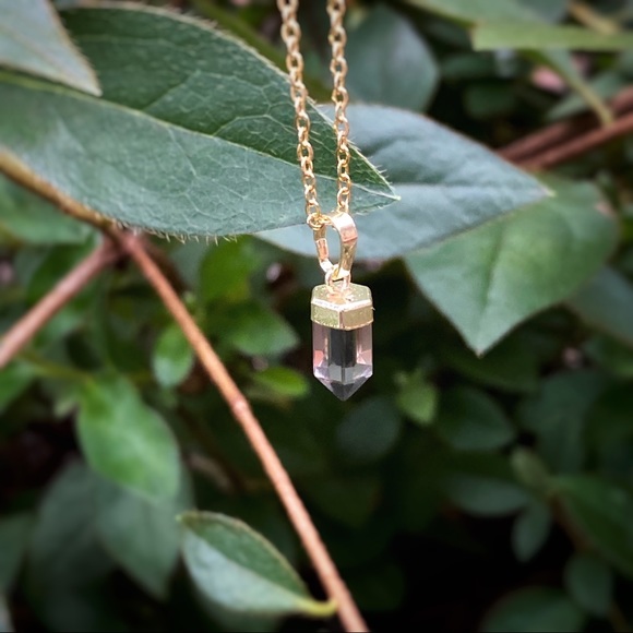 18K Smoky Quartz Point Necklace - Picture 3 of 4